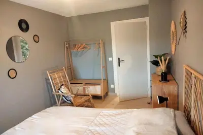 Un ou plusieurs lits dans un hébergement de l'établissement Gîte de Briante