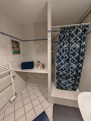 Salle de bains dans l'établissement Grand loft bourgeois, Coeur Vieux Lyon