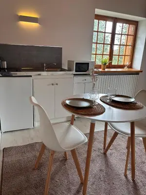 Cuisine ou kitchenette dans l'établissement Studio proche de la cité médiévale Crémieu
