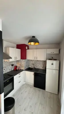 Cuisine ou kitchenette dans l'établissement Charmant appartement de 46 m2 au cœur de Décines