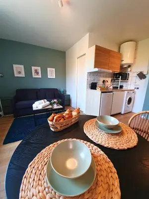 Cuisine ou kitchenette dans l'établissement Proche métro B et Hopital Lyon sud
