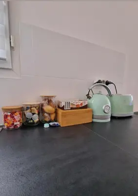 Cuisine ou kitchenette dans l'établissement Cosy Villeurbanne - Lyon Gare PartDieu