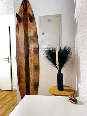 Un ou plusieurs lits dans un hébergement de l'établissement Studio le Lagoon - Bourgoin Centre
