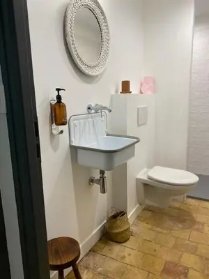 Salle de bains dans l'établissement Bulle Vagabonde