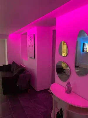 Coin salon dans l'établissement Cosy Home avec Spa - Proximité airport, CNPE, Eurexpo, Groupama Stadium, LYON