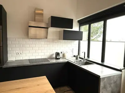 Cuisine ou kitchenette dans l'établissement Le Loft d 'Éveux - 2 places de parking