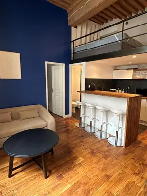 Cuisine ou kitchenette dans l'établissement Bright T3 in the 1st arrondissement