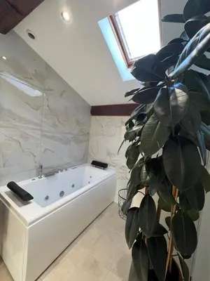 Salle de bains dans l'établissement La bulle au centre de Tassin