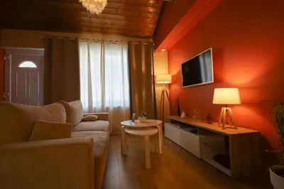 Télévision ou salle de divertissement dans l'établissement Terre ocrée