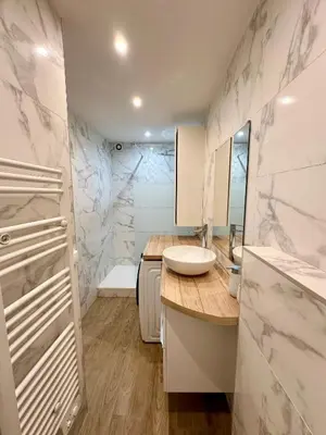 Salle de bains dans l'établissement La Petite Grange
