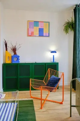 Coin salon dans l'établissement Le Marty, T2 inoubliable, confort et style