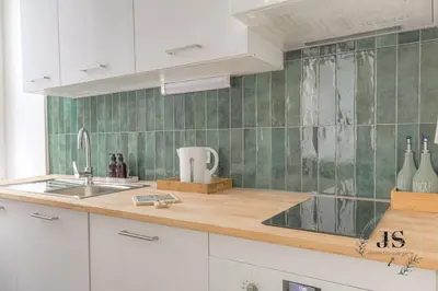 Cuisine ou kitchenette dans l'établissement Le Dauphiné studio climatisé