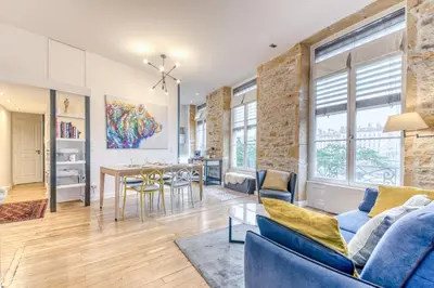 Coin salon dans l'établissement Elegant 2-room apartment in the heart of Lyon - Nomad by Welkeys