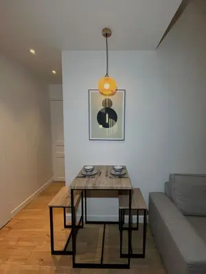 Coin salon dans l'établissement appartement cosy