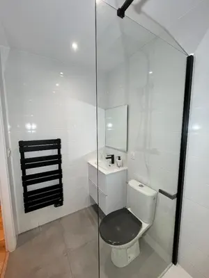 Salle de bains dans l'établissement appartement cosy