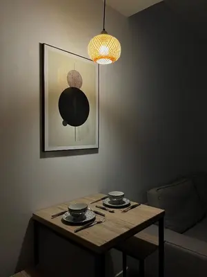 Coin salon dans l'établissement appartement cosy