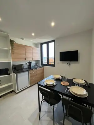 Cuisine ou kitchenette dans l'établissement Le 19 Saint Priest en Jarez