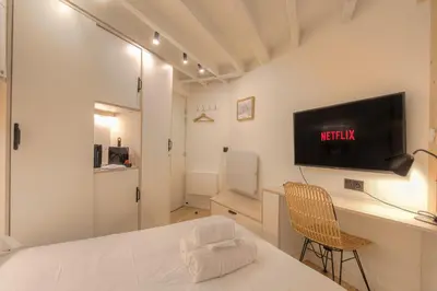 Télévision ou salle de divertissement dans l'établissement Suite Premium proche Tête d'Or