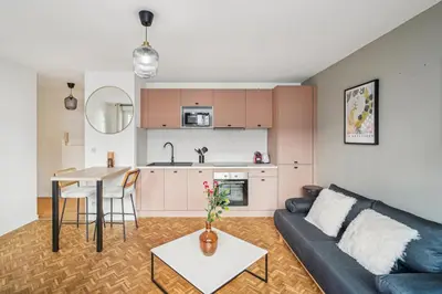 Cuisine ou kitchenette dans l'établissement Baraban Apartment for 4 people with Balcony near Part-Dieu
