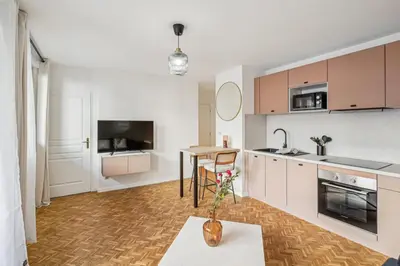 Cuisine ou kitchenette dans l'établissement Baraban Apartment for 4 people with Balcony near Part-Dieu