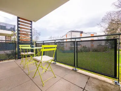 Balcon ou terrasse dans l'établissement Le Cocon de Saint-Priest 1 Chambre Terrasse et Parking