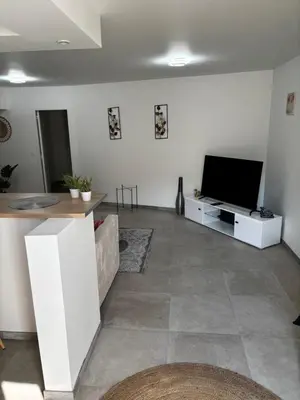 Télévision ou salle de divertissement dans l'établissement Charmant appartement 2 chambres