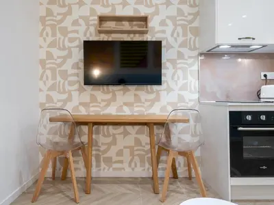 Cuisine ou kitchenette dans l'établissement Calm and design metro Guichard