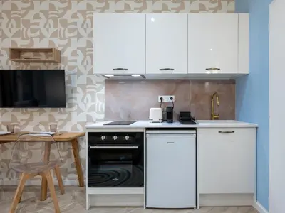 Cuisine ou kitchenette dans l'établissement Calm and design metro Guichard