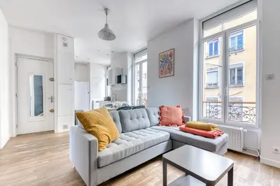 Coin salon dans l'établissement Appartement Antonin - Welkeys