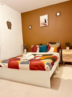 Un ou plusieurs lits dans un hébergement de l'établissement Chambre Privée chez Yérima