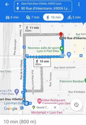 Plan de l'établissement Superbe Appartement climatisé