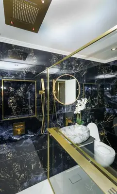 Salle de bains dans l'établissement Appartement de Luxe à Lyon