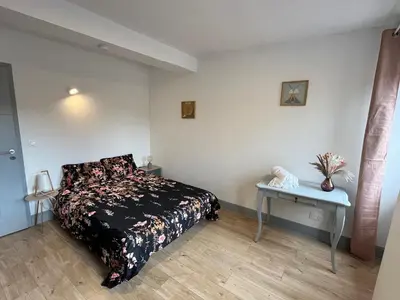 Un ou plusieurs lits dans un hébergement de l'établissement Le vermeil - demeure de charme avec spa - Borne de recharge électrique