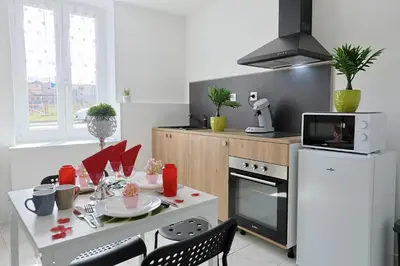Cuisine ou kitchenette dans l'établissement Le Maréchal Chic - Centre ville - Rive de Gier