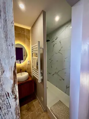 Salle de bains dans l'établissement Wisteria Villa - Nuit Enchantée, Ecully