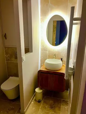 Salle de bains dans l'établissement Wisteria Villa - Nuit Enchantée, Ecully