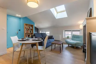 Coin salon dans l'établissement Garet - Furnished apartment - Downtown Lyon