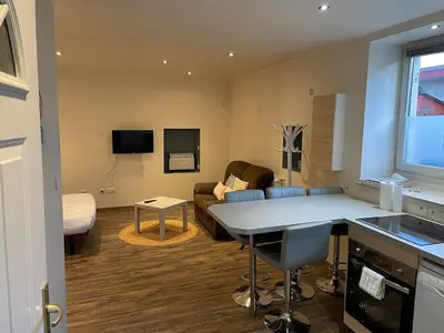 Cuisine ou kitchenette dans l'établissement Studio entièrement équipé au coeur du centre ville
