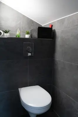 Salle de bains dans l'établissement Duplex rénové parking gratuit Lyon 9