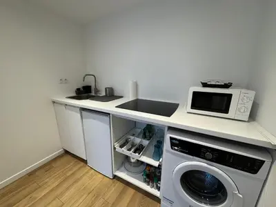 Cuisine ou kitchenette dans l'établissement Twenty Fort Studio with Pool Lyon