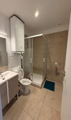 Salle de bains dans l'établissement Moulin à Vent Studio Cosy
