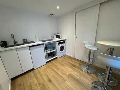 Cuisine ou kitchenette dans l'établissement 2 Twenty Fort Studio with pool Lyon