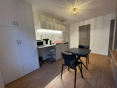 Cuisine ou kitchenette dans l'établissement 2 Twenty Fort Studio with pool Lyon
