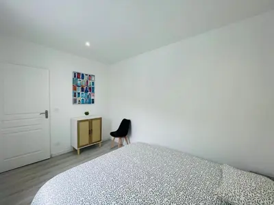 Un ou plusieurs lits dans un hébergement de l'établissement Éclat St Romain n1, 6 pers, moderne, wifi, parking, proche vienne