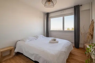Un ou plusieurs lits dans un hébergement de l'établissement Appartement Mi-Luna - Welkeys