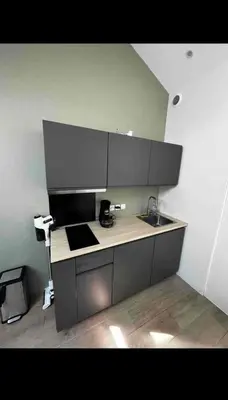 Cuisine ou kitchenette dans l'établissement O métro gratte-ciel