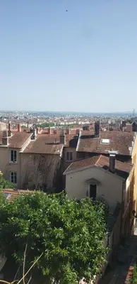 Vue générale sur Lyon ou vue de la ville depuis l'appartement
