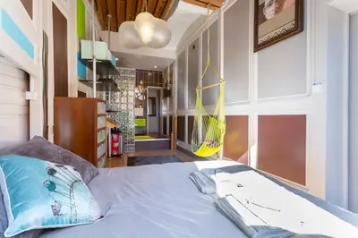 Un ou plusieurs lits dans un hébergement de l'établissement Le Duplex de Fourvière