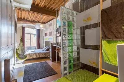 Un ou plusieurs lits dans un hébergement de l'établissement Le Duplex de Fourvière