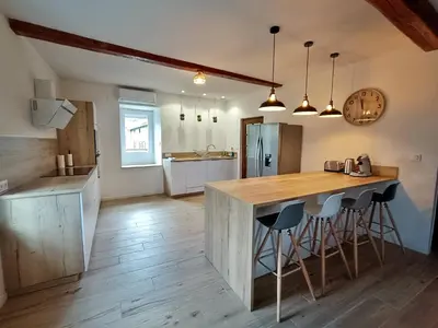 Cuisine ou kitchenette dans l'établissement Le Gîte de Saint Pierre